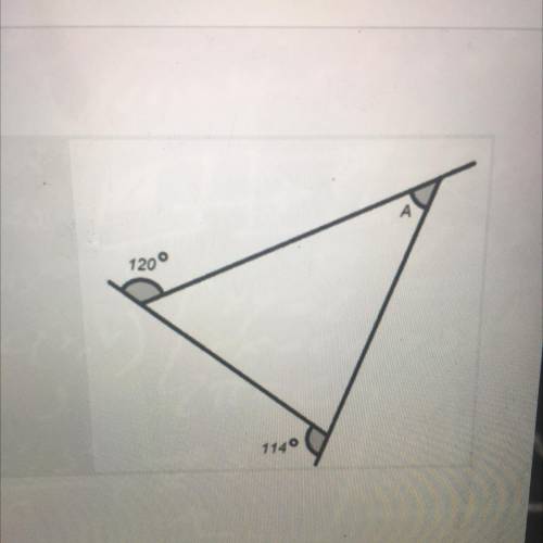 What is the measure of angle A?
A.54
B.60
C.16.3662
D.66
E.126