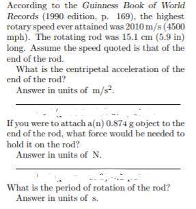 Physics problem on centripetal acceleration