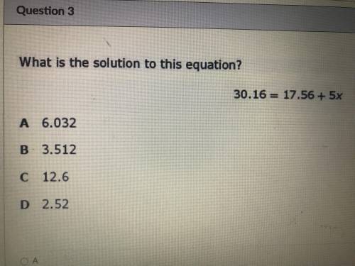 What’s the solution to the equation