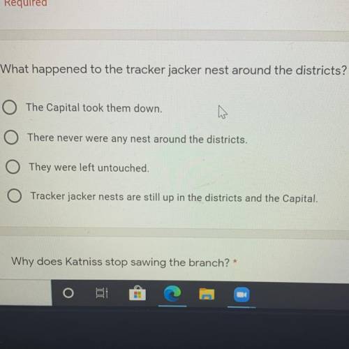What happened to the tracker jacker nest around the districts?
Pls help