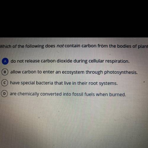 HURRY PLS Which of the following does not contain carbon from the bodies of plants and animals tha