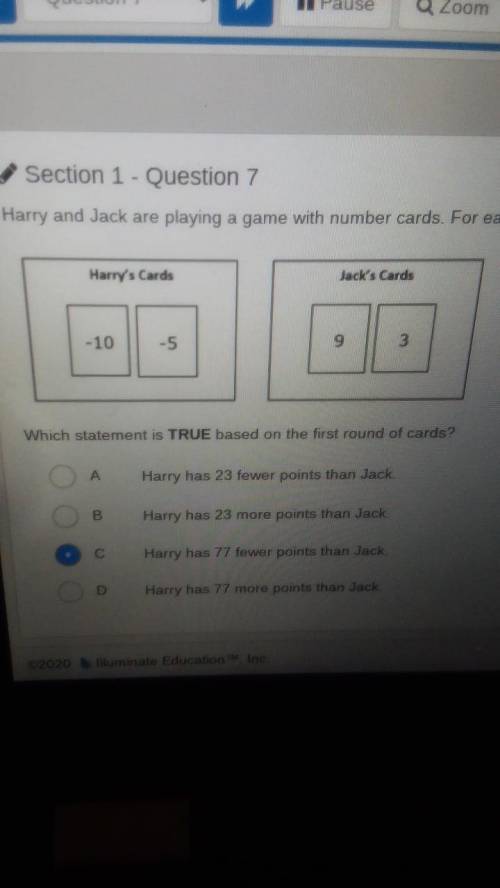 Harry and jack are playing a game with number card. For each round,each player draws two cards and