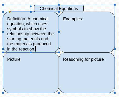 What is an example for chemical equations?