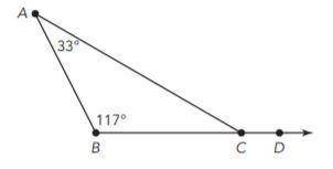 What is the measure of ∠ ACD?
