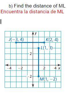 Find the distance of ML.