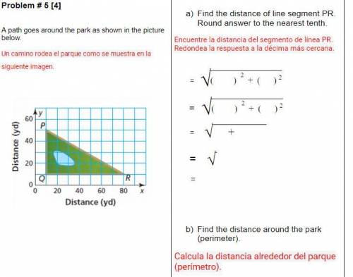 A) Find the distance of line segment PR. Round answer to the nearest tenth. B) Find the distance ar