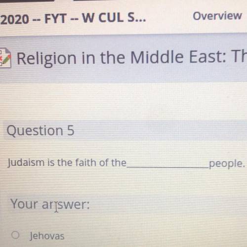 Judaism is the faith of the ______ people ?