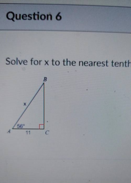 Solve for x to the nearest tenth