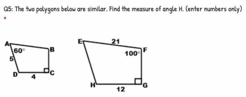 How do I find the measure of angle H?