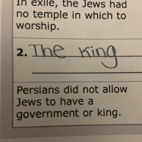 Persians did not allow
Jews to have a
government or king. 
What’s the effect