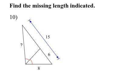 Need help finding the missing length indicated . If you can plz list steps of how you get the answe