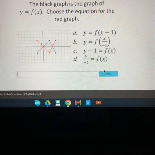 The black graph is the graph of
y = f(x). 
PLEASE HELP