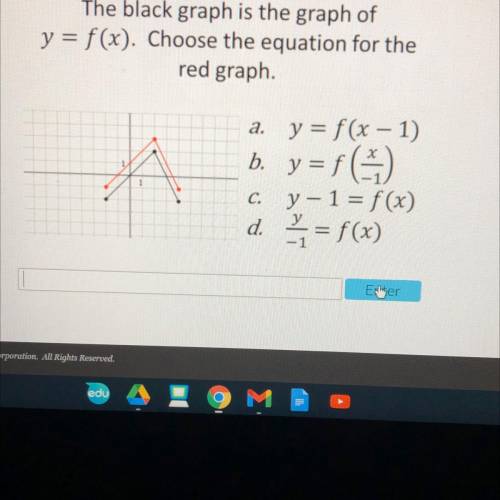 PLEASE HELPS The black graph is the graph of Y=f(x)