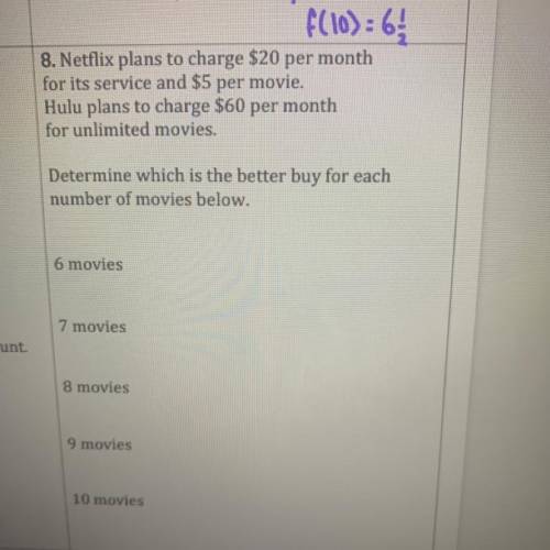 I need help with problem 8 with work shown and explanation 
ASAP PLEASE