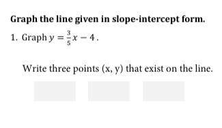 20 Points!

I'm Really confused on this please help.
Write three points (x, y) that exist on the l