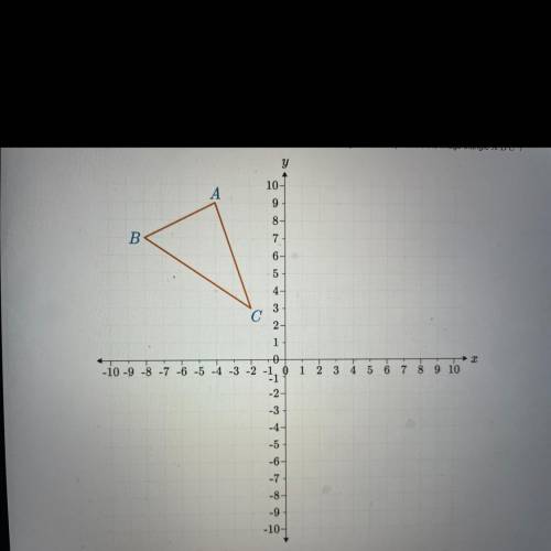 What are the coordinates of point B' if the translation vector (7,-5) is applied to tríangle ABC to