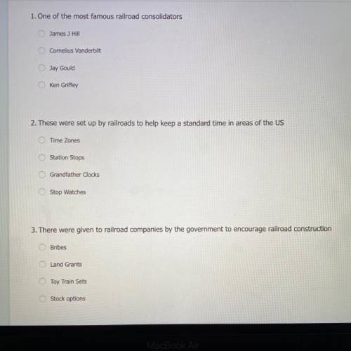 WILL GIVE BRAINLIEST, JUST ANSWER THESE 3 MULTIPLE CHOICE QUESTIONS A, B, C, or D