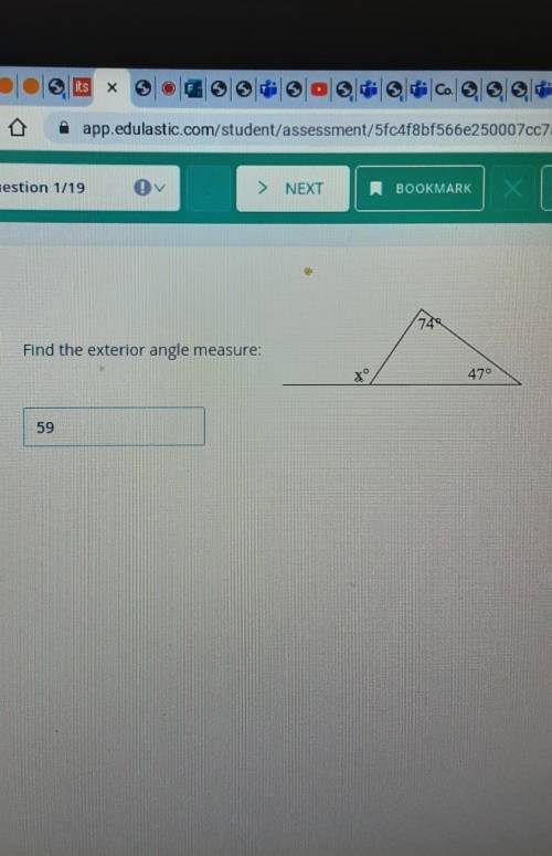 FIND THE EXTERIOR ANGLE MEASURE