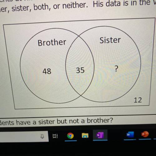 Joe surveyed 128 students at his school. In the survey, he asked students what type of sibling they