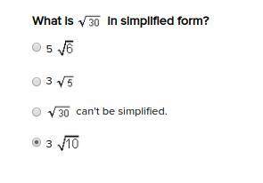 (take 2 bc i messed up) What is √30 simplified