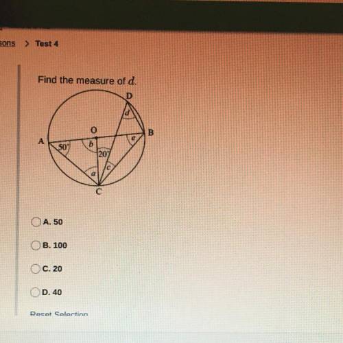 PLEASE HELP Find the measure of d.