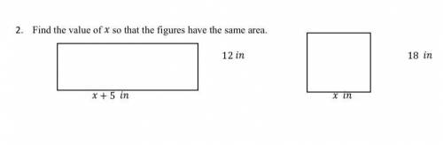 I need the value of X that has the same area please help