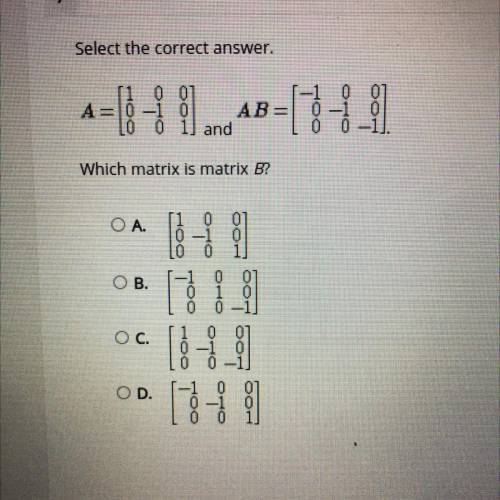 Which matrix is matrix B