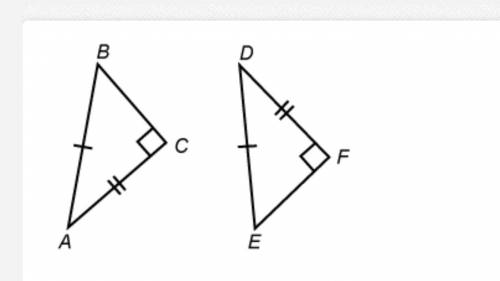 What theorem can be used to show that ABC ≅ DEF?

A. AAS Triangle Congruence Theorem B. SSS Triang