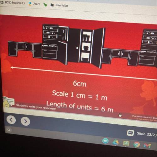 6cm Scale 1 cm=1m Length of units=6m