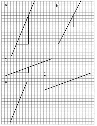 Select all lines that have a slope of (5/2).