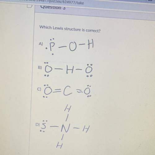 Which Lewis structure is correct?