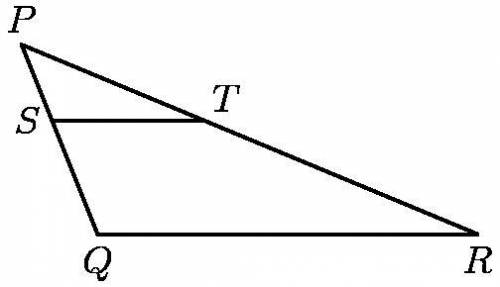 In the diagram below, we have ST parallel to QR. Angle P is 40 degrees, and angle QST is 2 times an