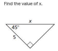 I need help finding the value of x.