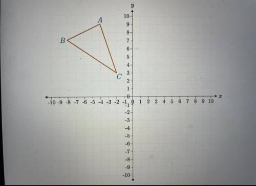 What are the coordinates of point B' if the translation vector (7,-5) is applied to tríangle ABC to