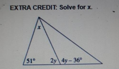I need help :( its asking to solve for X