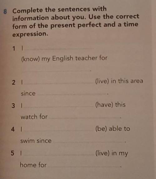 Pls help

Complete the sentences withinformation about you. Use the correctform of the present pe