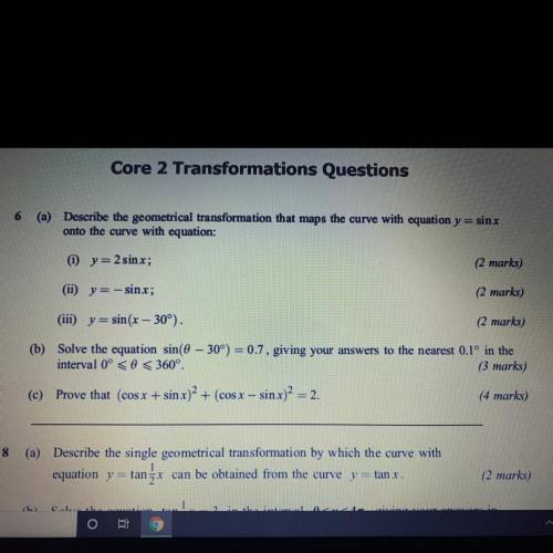 PLEASE HELP ME ON QUESTION 6b ASAP.