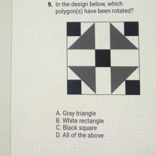 Which polygons have been rotated?