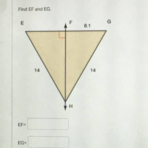 Find EF and EG.
EF=
EG=