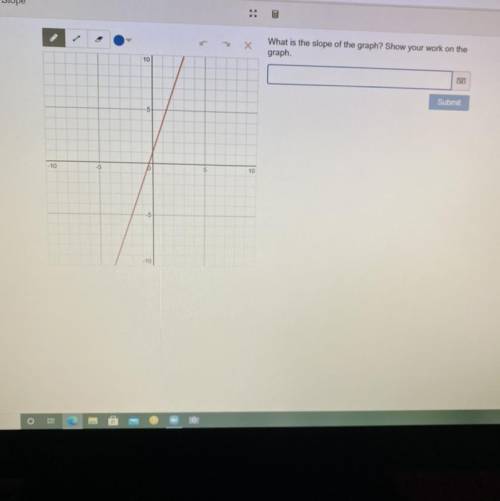 What is the slope of the graph? Show your work. someone please help!