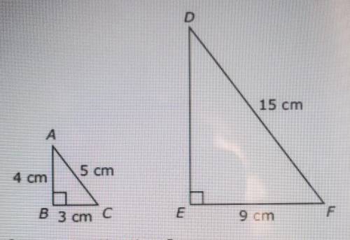 Triangle ABC is similar to triangle DEF

which proportion can be used to find the length of DE in