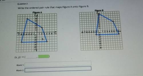 Write the ordered pair rule that maps Figure A onto Figure Pure Ky