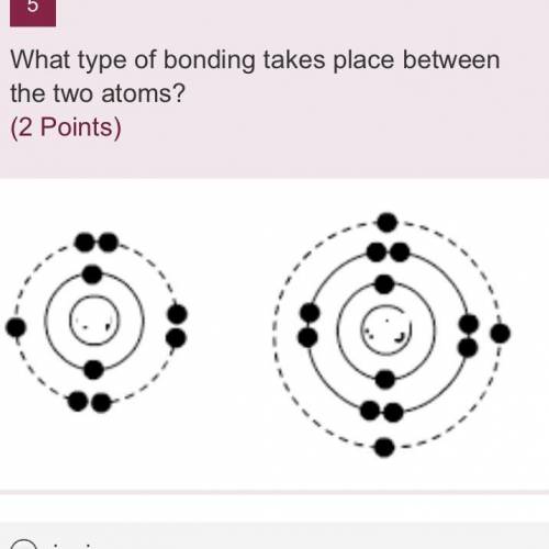What type of bonding takes place between the two atoms?