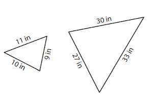Are these triangles similar?
A) Yes
B) No