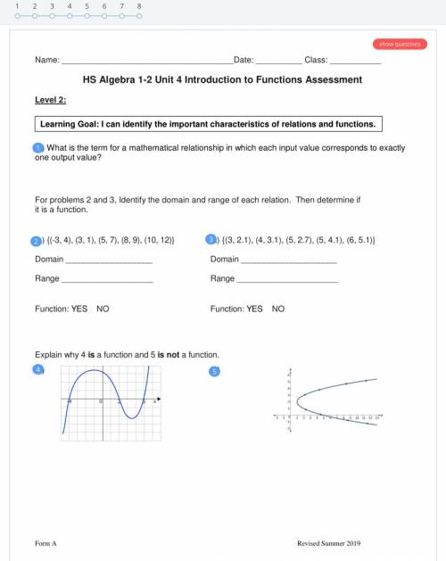 Can somebody help with my algebra test i added the questions