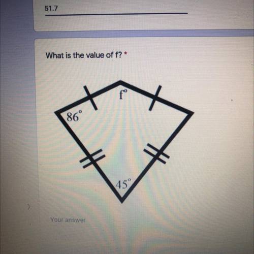 What is the value of f?*