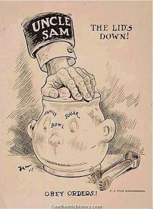 Does anybody know what uncle sam's arm represents in this picture???