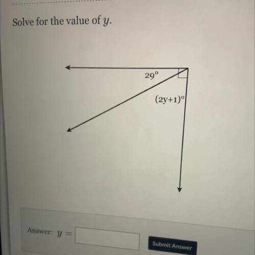 Solve for the value of y. 13 points