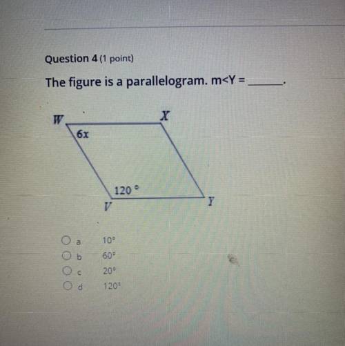 The figure is a parallelogram. m