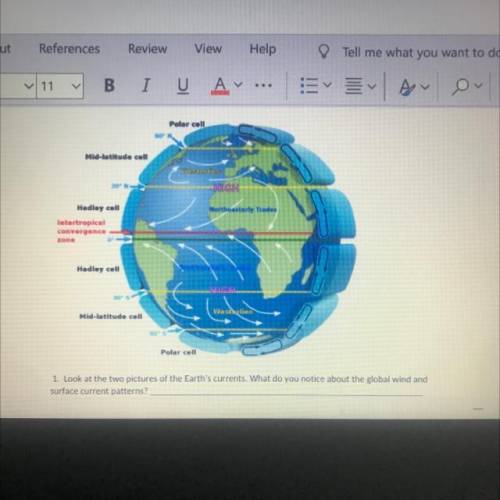 PLEASE HELP IT WAS DUE YESTERDAY1. Look at the two pictures of the Earth's currents. What do yo
